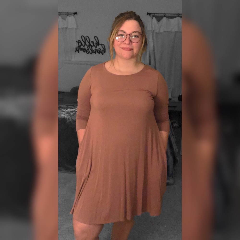 Mauve pico dress